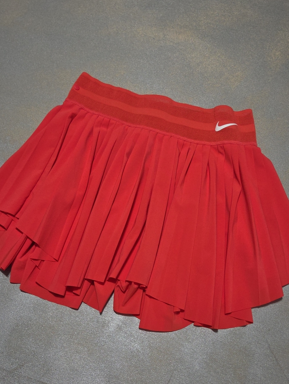 Nike Red Pleated Skater Tennis Skirt with Swoosh NWOTS